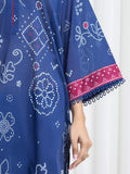 Edenrobe Allure Blue Khaddar 3-Piece Suit | EWU6A3-37018-3P