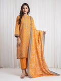 Edenrobe Allure Orange Khaddar 3-Piece Suit | EWU6A3-37084-3P