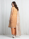 Edenrobe Allure Orange Khaddar 3-Piece Suit | EWU6A3-37019-3P