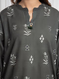 Edenrobe Allure Green Khaddar 3-Piece Suit | EWU6A3-37082-3P