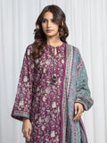 Edenrobe Allure Magenta Khaddar 3-Piece Suit | EWU6A3-37022-3P