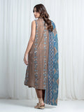 Edenrobe Allure Brown Khaddar 3-Piece Suit | EWU6A3-37012-3P