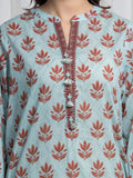Edenrobe Allure Green Khaddar 3-Piece Suit | EWU6A3-37024-3P