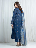 Edenrobe Allure Navy Khaddar 3-Piece Suit | EWU6A3-37017-3P