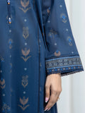 Edenrobe Allure Navy Khaddar 3-Piece Suit | EWU6A3-37017-3P