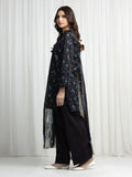 Edenrobe Allure Black Khaddar 3-Piece Suit | EWU6A3-37014-3P