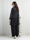 Edenrobe Allure Black Khaddar 3-Piece Suit | EWU6A3-37014-3P