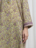 Edenrobe Allure Olive Khaddar 3-Piece Suit | EWU6A3-37016-3P