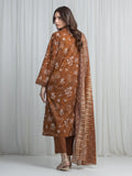 Edenrobe Allure Brown Khaddar 3-Piece Suit | EWU6A3-37013-3P