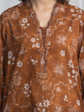 Edenrobe Allure Brown Khaddar 3-Piece Suit | EWU6A3-37013-3P