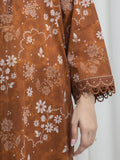 Edenrobe Allure Brown Khaddar 3-Piece Suit | EWU6A3-37013-3P