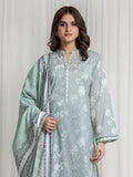 Edenrobe Allure Grey Lawn 3-Piece Suit | EWU6A1-36726-3P