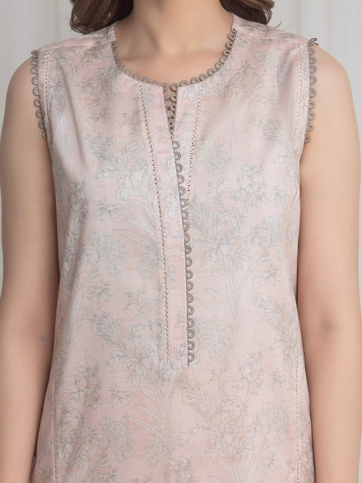 Edenrobe Allure Pink Lawn 3-Piece Suit | EWU6A1-36729-3P