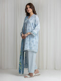 Edenrobe Allure Blue Lawn 3-Piece Suit | EWU6A1-36737-3P
