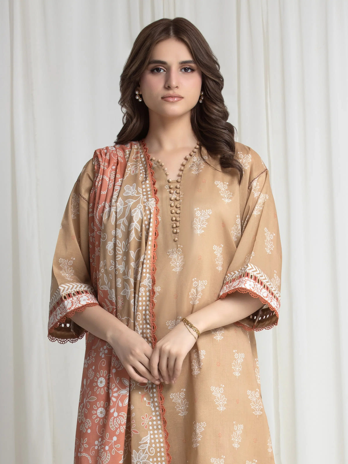 Edenrobe Allure Lawn 3-Piece Suit | EWU6A1-36739-3P