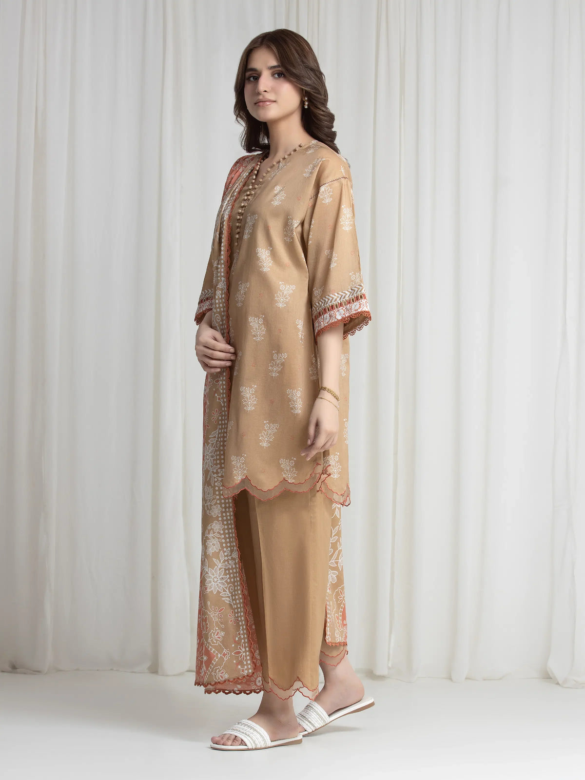Edenrobe Allure Lawn 3-Piece Suit | EWU6A1-36739-3P
