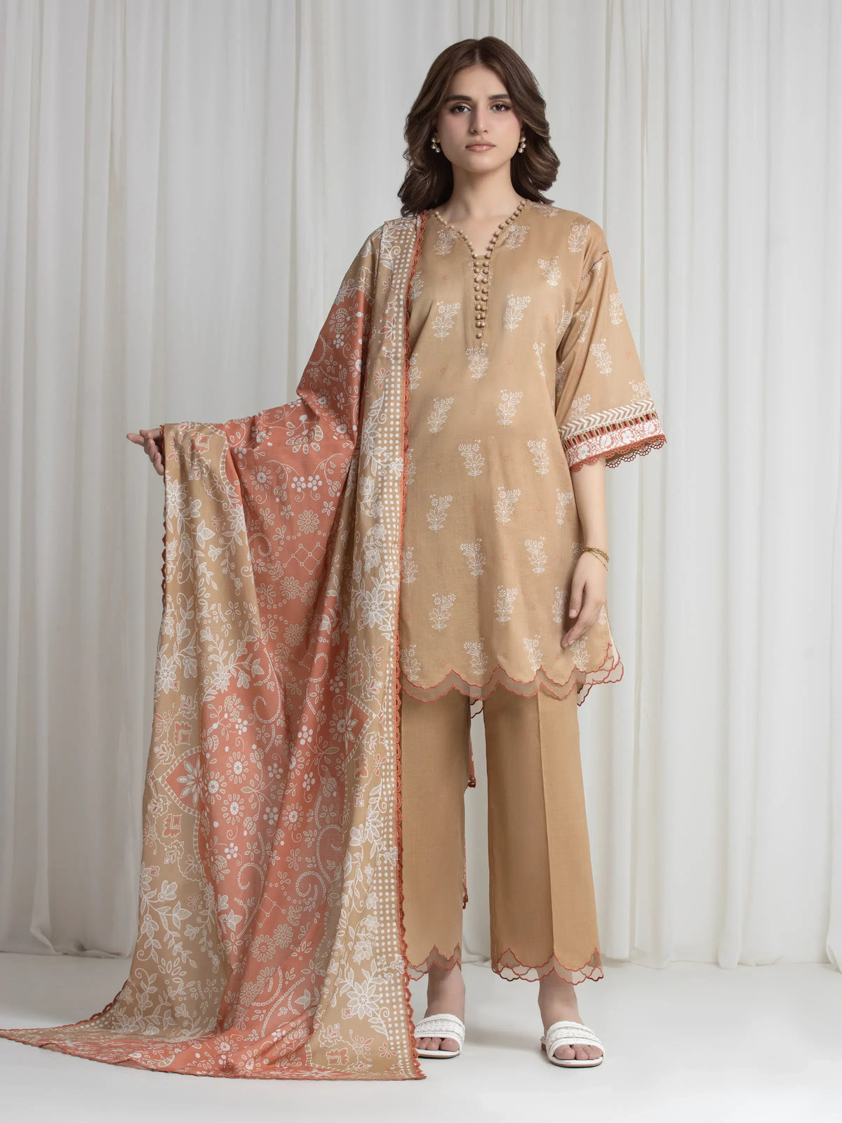 Edenrobe Allure Lawn 3-Piece Suit | EWU6A1-36739-3P
