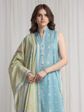 Edenrobe Allure Turquoise Lawn 3-Piece Suit | EWU6A1-36735-3P