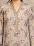 Edenrobe Allure Beige Lawn 3-Piece Suit | EWU6A1-36558-3P