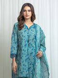 Edenrobe Allure Green Lawn 3-Piece Suit | EWU6A1-36690-3P