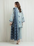 Edenrobe Allure Blue Lawn 3-Piece Suit | EWU6A1-36700-3P