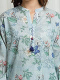 Edenrobe Allure Blue Lawn 3-Piece Suit | EWU6A1-36700-3P