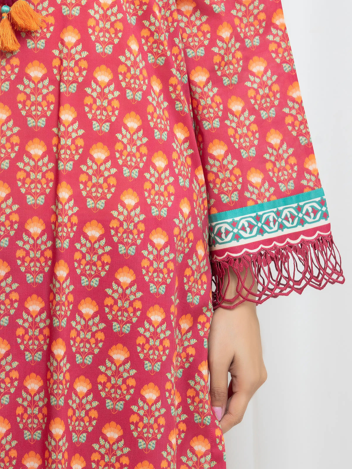 Edenrobe Allure Pink Lawn 3-Piece Suit | EWU6A1-36704-3P