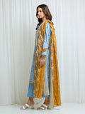 Edenrobe Allure Blue Lawn 3-Piece Suit | EWU6A1-36695-3P