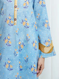 Edenrobe Allure Blue Lawn 3-Piece Suit | EWU6A1-36695-3P