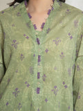 Edenrobe Allure Olive Lawn 3-Piece Suit | EWU6A1-36763-3P
