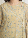Edenrobe Allure Yellow Lawn 3-Piece Suit | EWU6A1-36758-3P