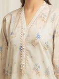 Edenrobe Allure Beige Lawn 3-Piece Suit | EWU6A1-36589-3P