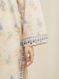 Edenrobe Allure Beige Lawn 3-Piece Suit | EWU6A1-36589-3P
