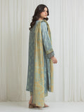 Edenrobe Allure Grey Lawn 3-Piece Suit | EWU6A1-36754-3P