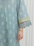 Edenrobe Allure Grey Lawn 3-Piece Suit | EWU6A1-36754-3P