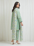 Edenrobe Allure Green Lawn 3-Piece Suit | EWU6A1-36772-3P