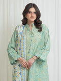 Edenrobe Allure Green Lawn 3-Piece Suit | EWU6A1-36772-3P