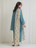 Edenrobe Allure Turquoise Lawn 3-Piece Suit | EWU6A1-36770-3P