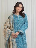 Edenrobe Allure Turquoise Lawn 3-Piece Suit | EWU6A1-36770-3P