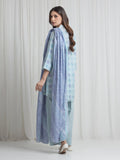 Edenrobe Allure Blue Lawn 3-Piece Suit | EWU6A1-36722-3P