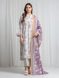 Edenrobe Allure White Lawn 3-Piece Suit | EWU6A1-36724-3P