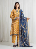 Edenrobe Allure Mustard Lawn 3-Piece Suit | EWU6A1-36767-3P