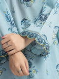 Edenrobe Allure Blue Lawn 3-Piece Suit | EWU6A1-36708-3P