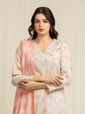 Edenrobe Allure Peach Lawn 3-Piece Suit | EWU6A1-36601-3P