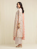Edenrobe Allure Peach Lawn 3-Piece Suit | EWU6A1-36601-3P
