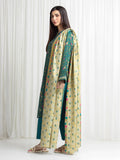Edenrobe Allure Green Lawn 3-Piece Suit | EWU6A1-36713-3P