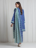Edenrobe Allure Blue Lawn 3-Piece Suit | EWU6A1-36720-3P