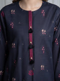 Edenrobe Allure Black Khaddar 3-Piece Suit | EWU6A3-37059-3P