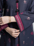 Edenrobe Allure Black Khaddar 3-Piece Suit | EWU6A3-37059-3P