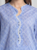 Edenrobe Allure Blue Lawn 3-Piece Suit | EWU6A1-36773-3P